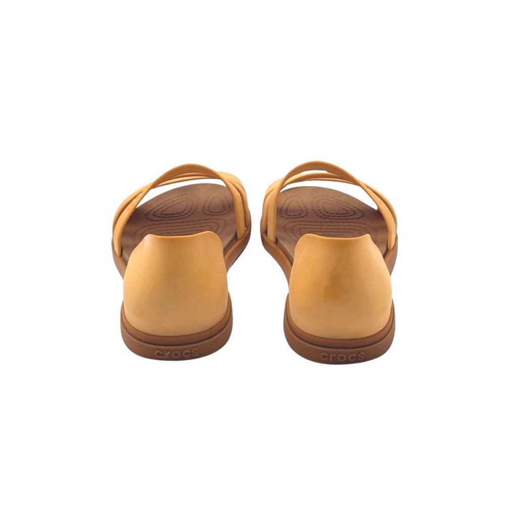 Crocs Tulum Strappy Sandals Women's 6 Marigold Yellow Comfort Slide - Picture 5 of 8